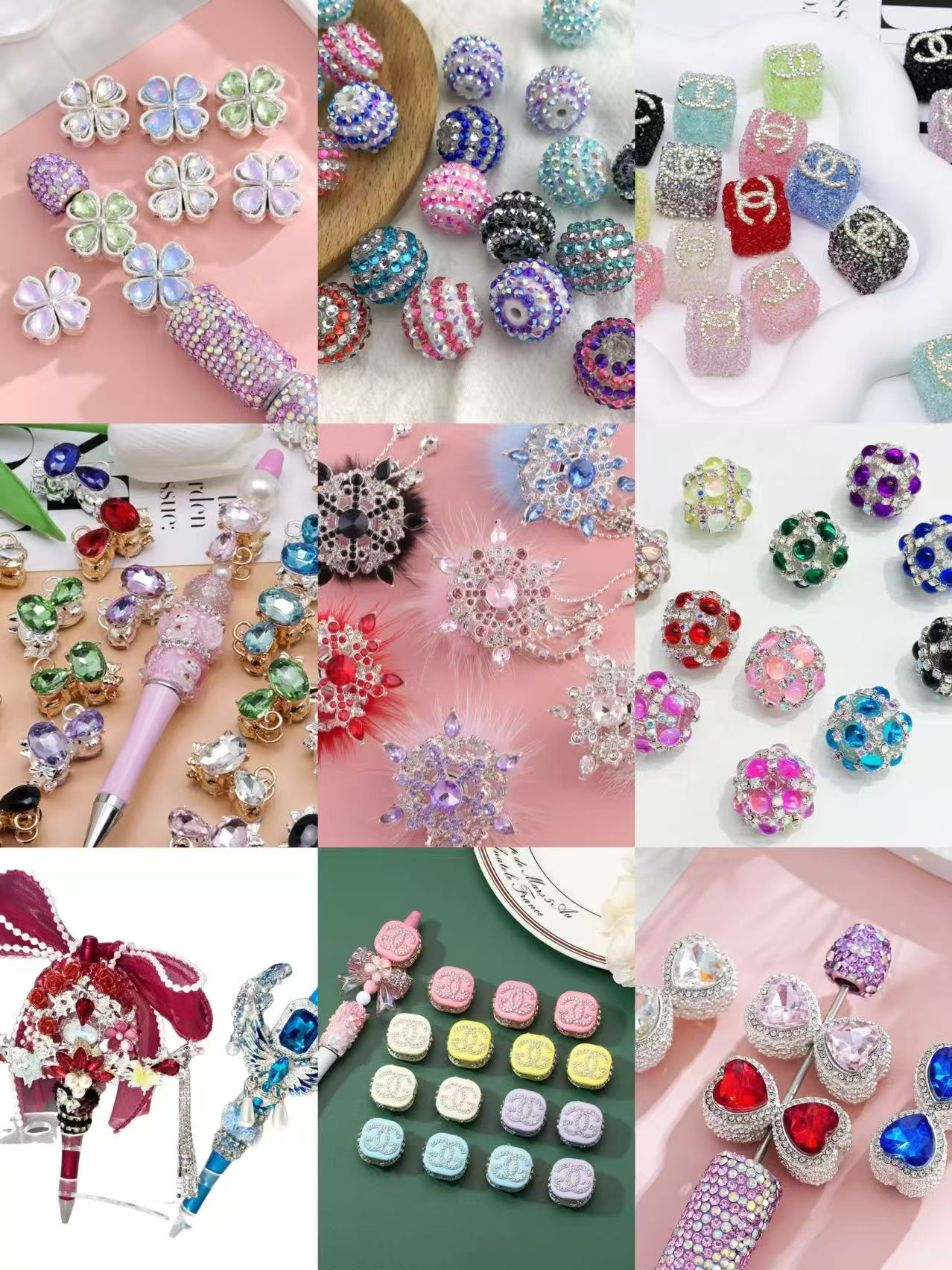 New ! DIY Fancy beads for Pens,Keychains,Phonechain